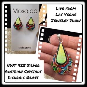 NWT Mosaico Austrian Crystal pendant necklace & earrings 💕💕 new line! 💕💕